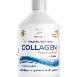 Colagen Marin Hidrolizat 10000mg + Acid Hialuronic 50mg + Biotină 5000mcg + Cupru + Siliciu + Vitamina C, B5, B6, B12 – sticlă cu 500 ml