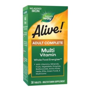 Multivitamine fara fier adaugat Alive Nature's Way, 30 tablete, Secom