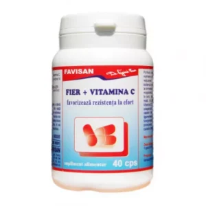 Fier + Vitamina C, 40 capsule, Favisan