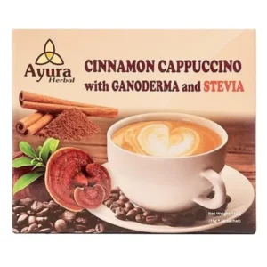 Cafea cu ganoderma, stevie si scortisoara Instant Coffee Mix, 10 plicuri, Ayura Herbal