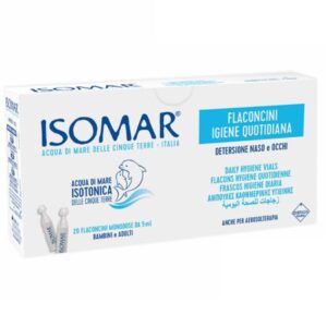 Picaturi pentru nas si ochi cu apa de mare izotonica, + 6luni, 20 x 5 ml, Isomar