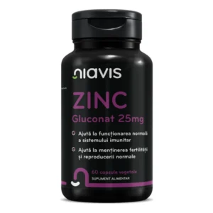 Zinc Gluconat, 25 mg, 60 capsule, Niavis